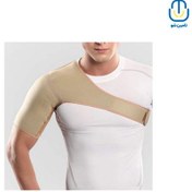 تصویر شانه‌بند و بازوبند طبی نئوپرنی کرم پاک سمن سایز L – کد 222302111 Paksaman neoprene shoulder and arm brace L