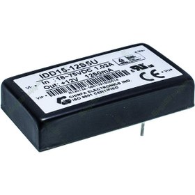 تصویر مبدل ولتاژ چینفا 1.25 آمپر CHINFA IDD15-12S5U DC/DC IN:18-75V OUT:+12V 