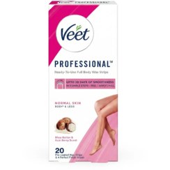 تصویر نوار موبر بدن ویت پروفشنال مناسب پوست معمولی 20 عدد 