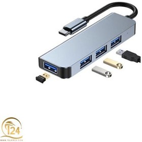 تصویر هاب 4 پورت TYPE-Cبه USB3.0 مدل P-3612 Pnet P-3612 hub