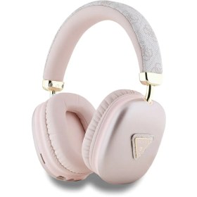 تصویر هدست بلوتوث روی گوش دارای مجوز Guess PU 4G Patterned Triangle Logo V5.3 صورتی برندGuess CG MOBILE GUESS Kulaklık, Altın Üçgen Logo, Bluetooth sürüm 5.3, 40mm Sürücü ünitesi, 400mAh Pil Kapasitesi 32H Çalma Süresi, 2 Saat Şarj Süresi, 10M İletim Mesafesi, IPX4 (Pembe)