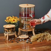 تصویر کلمن شیشه ای دو طبقه آرکو با پایه چوبی 