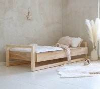 تصویر تخت خواب چوبی یک نفره مدل A174 