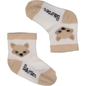 تصویر جوراب نوزادی پنبه‌ای مدل روباه | نرم و با کیفیت | ارسال سریع 