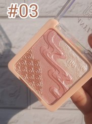 تصویر هایلایتر و رژگونه طرح ساحلی آنیلیدی بافت نرم - شماره ۳ ANYLADY Beach Highlighter & Blush – Smooth & Radiant Finish