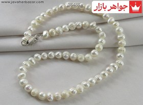 تصویر گردنبند مروارید سفید پرورشی Cultivated white pearl necklace