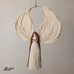 تصویر عروسک فرشته مکرومه بافی بزرگ 