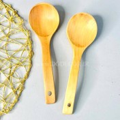 تصویر ملاقه چوبی بامبو وارداتی 