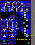 تصویر فایل pcb آلتیوم برد شارژر موبایل 5 ولت دو آمپر دو USB 