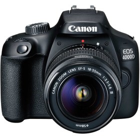 تصویر دوربین دیجیتال کانن مدل Canon EOS 4000D به همراه لنز 18-55 میلی متر IS II - استوک 