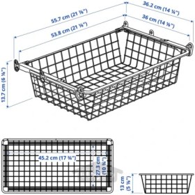 تصویر سبد سیمی با ریل بیرون کش ایکیا مدل IKEA HJÄLPA تحویل 29 روزه IKEA HJÄLPA