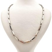 تصویر زنجیر کبریتی نقره ای استیل 