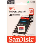 تصویر رم میکرو 128 گیگ سن دیسک SanDisk Ultra U1 A1 C10 140MB/s ا SanDisk Ultra U1 A1 C10 140MB/s MicroSD Memory Card SanDisk Ultra U1 A1 C10 140MB/s MicroSD Memory Card