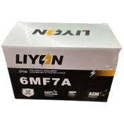 تصویر باتری 12 ولت 7 آمپر پهن موتورسیکلت لیون LIYON MOTORCYCLE 12 VOLT 7 AMPER BATTERY