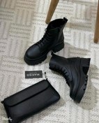 تصویر نیم بوت زنانه مدل منگو زیره پیو با لژ 6 سانت در رنگ مشکی - کد 2101474 