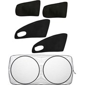 تصویر آفتابگیر شیشه خودرو پاسیکو مدل P523-oo مناسب برای پژو 206 بسته 5 عددی | مشکی | گارانتی اصالت و سلامت فیزیکی کالا 