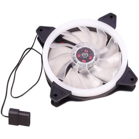 تصویر فن کیس 12×12 سانتی متر RGB گیمینگ ENZO FAN-002 ENZO Gaming Fan PC Case 120mm x120 x 38mm 12V DC Cooling