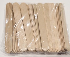 تصویر چوب بستنی چوب بامبو پهن 50 تایی 15 سانت 