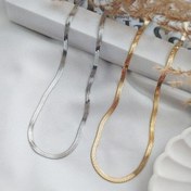 تصویر گردنبند ماری نقره ای مردانه استیل 