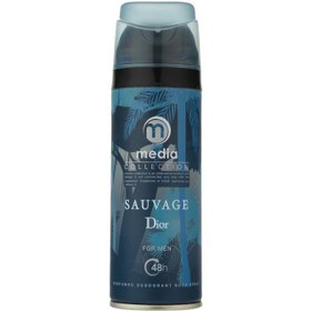 تصویر اسپری بدن مردانه طرح جدید مدل Sauvage Dior حجم 200میل مدیا Media Body Spray Sauvage Dior For Men 200ml