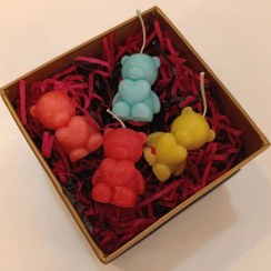 تصویر شمع تدی قلبی بسته ۲۵ عددی 