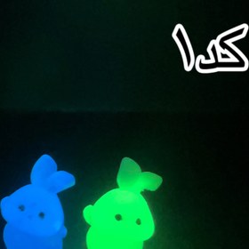 تصویر آویز شب تاب خرگوش - سبز / گرد / کد۲ 