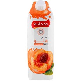 تصویر نکتار هلو تکدانه حجم 1 لیتر Takdaneh Peach Nectar 1Ltr