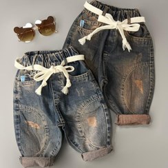 تصویر شلوار جین فشن ۱۸۶ - آبی کثیف 