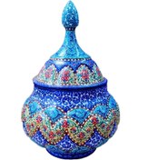 تصویر قندان توپی مینا کاری 