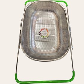 تصویر سبد سینک دسته کشویی استیل بزرگ یونیک 