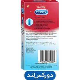 تصویر کاندوم نازک دورکس مدل EXTRA THIN SENSATION بسته 10 عددی 