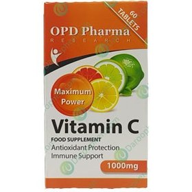 تصویر قرص ویتامین ث 60 عددی او پی دی فارما ا OPD Pharma Vitamin C Tabs OPD Pharma Vitamin C Tabs