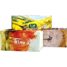 تصویر دستمال کاغذی " جعبه ای " تلما - ( 150 برگ دولا ) 