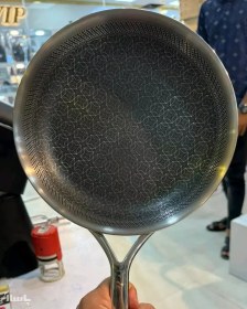 تصویر ماهی تابه استیل کف لیزری عرشیا 24 سانتی متری مدل SS050-3165 ARSHIA SS050-3165 Stainless Steel Non-Stick 3-Ply Frypan 24CM