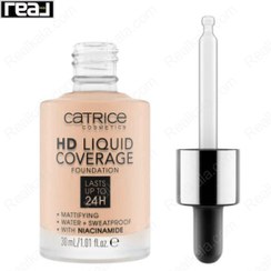 تصویر کرم پودر مایع اچ دی کاتریس حاوی نیاسینامید شماره 036 Catrice HD Liquid Coverage Foundation Hazelnut Beige 