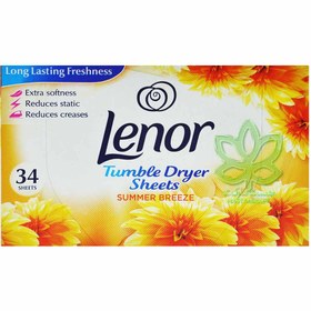 تصویر ورق کاغذی خوشبو کننده لباس رایحه نسیم تابستانی 34 عدد لنور – lenor 