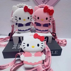 تصویر کیف سیلیکونی وارداتی طرح پرطرفدار هلو کیتی کد 491 - کیتی صورتی با لباس بنفش Hello Kitty silicone bag