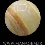 تصویر گوی سنگ کلسیت رنگارنگ 