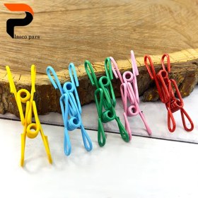 تصویر گیره لباس فلزی رنگی 