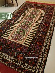 تصویر گلیم دستباف 2متری آنتیک مدل سوزنی کد13701 Antique sozani kilim