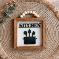 تصویر تابلو چوبی کیچن طرح یک 