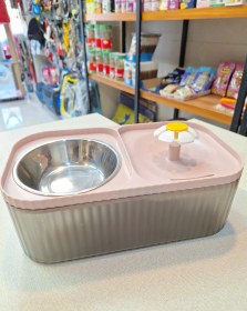 تصویر ظرف دوقلو آب و غذا سگ و گربه 3 لیتری اتوماتیک 