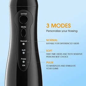 تصویر واترجت شست و شوی دهان و دندان شارژی Hangsun مدل HOC760 مخزن 300 میلی لیتری قابل حمل Hangsun Water Flossers for Teeth Cordless Portable Dental Oral Irrigator HOC760 300ML Rechargeable IPX7 Waterproof Water Teeth Cleaner Picks for Home Travel with 8 Jet Tips
