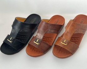 تصویر صندل مردانه اماراتی پاپا - مشکی / سایز۴۳ 