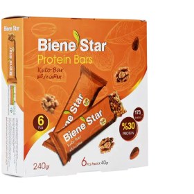 تصویر پروتئین بار کتو بین استار بسته 6 عددی biene star keto protein bar