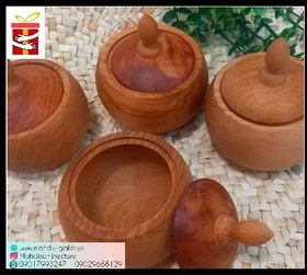 تصویر قندان چوبی گردو Wooden sugar bowl