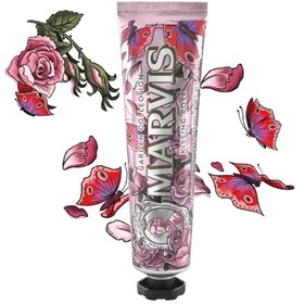 تصویر خمیر دندان کیسینگ رز مارویس Marvis Kissing Rose سری گاردن حجم ۷۵ میل Marvis Garden Collection Kissing Rose