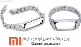 تصویر بند فلزی دستبند سلامتی شیائومی مدل Mi Band 2 