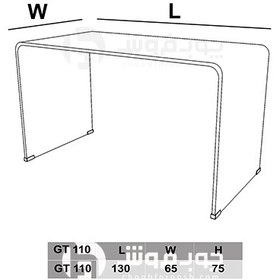 تصویر میز اداری شیشه ای مدرن مدل GT110 