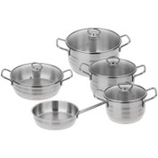 تصویر سرویس قابلمه استیل 9 پارچه دستی لوکس Destilux Steel cookware set Destilux 9Pcs